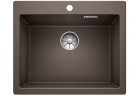 Zlew konglomeratowy Pleon 6 Blanco Silgranit 615x510 mm korek InFino z sitkiem, kawowy