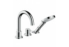 Bateria wannowa Axor Uno 3-otworowa do montażu na brzegu wanny uchwyt Loop, chrom