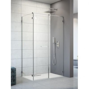 Drzwi prysznicowe 90 cm ze ścianką stałą Radaway Arta KDS II lewe- sanitbuy.pl