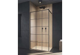 Kabina prysznicowa Walk-In Radaway Modo New Black II Factory 55, szkło przejrzyste, wys. 200cm, profil czarny