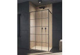 Kabina prysznicowa Walk-In Radaway Modo New Black II Factory 120, szkło przejrzyste, wys. 200cm, profil czarny