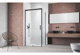 Drzwi suwane Radaway Idea Black KDJ 110 LEWE 108-109.5x200.5cm, szkło przejrzyste, profil czarny