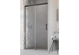 Drzwi prysznicowe suwane Radaway Idea Black DWJ 100 Lewe, 98.7-101.2x200.5cm, profil czarny, szkło przejrzyste, 387014-54-01L