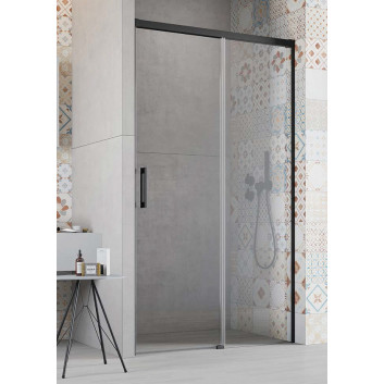 Drzwi prysznicowe suwane Radaway Idea Black DWJ 150 Lewe, 148.7-151.2x200.5cm, profil czarny, szkło przejrzyste- sanitbuy.pl