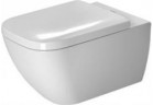 Miska Duravit Happy D.2 Rimless 36,5x54 cm, wisząca, bezrantowa, z powłoką Wonder Gliss - biała