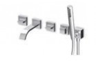 Bateria wannowo-natryskowa Zucchetti Aguablu 5-otworowa podtynkowa, chrom