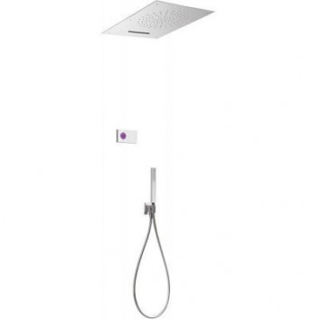 Zestaw prysznicowy Tres Shower Technology  z baterią podtynkową termostatyczną elektroniczną, chrom 