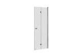 Drzwi składane Roca Capital do wnęki prysznicowej, powłoka MaxiClean, profile aluminiowe chromowane