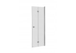 Capital Drzwi składane do wnęki prysznicowej profile aluminiowe chromowane z powłoką MaxiClean