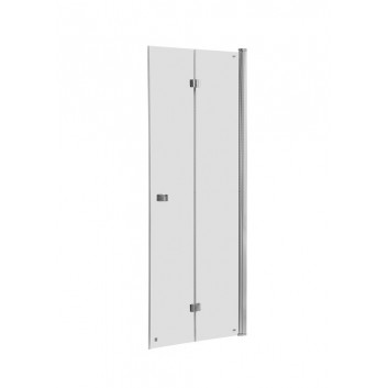 Capital Drzwi składane do wnęki prysznicowej profile aluminiowe chromowane z powłoką MaxiClean