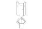 Kabina asymetryczna 80x100 Essenza New PTJ  Radaway profil chrom, szkło przejrzyste