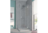 Kabina prysznicowa Kermi Osia 90x100 cm (drzwi jednoskrzydłowe 90 cm, z polem stałym, wersja prawa plus ścianka 100 cm)