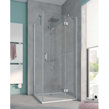 Drzwi prysznicowe Kermi Raya 90 cm, wahadłowe 1-skrzydłowe z polem stałym, wersja lewa