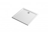 Brodzik kwadratowy niski Excellent Forma 80x80, akrylowy, biały