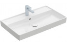 Umywalka meblowa Villeroy&Boch Collaro, 80x47cm, szlifowany spód, z przelewem, CeramicPlus, Stone White