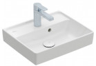 Umywalka mała Villeroy&Boch Collaro, 45x37cm, z przelewem, Weiss Alpin