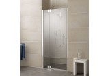 Drzwi prysznicowe Kermi Pasa XP 140x185cm, wahadłowe, jednoskrzydłowe z elementem stałym, prawe.