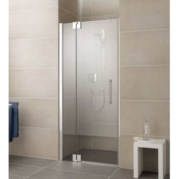 Drzwi prysznicowe Kermi Pasa XP 130x185cm, wahadłowe, jednoskrzydłowe z elementem stałym, prawe- sanitbuy.pl