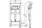 Stelaż podtynkowy do WC Viega Prevista Dry, regulacja wysokości zawieszenia miski, 1120mm 