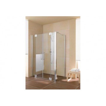 Drzwi prysznicowe Kermi Pasa XP 120x185cm, wahadłowe, dwuskrzydłowe, z polami stałymi- sanitbuy.pl