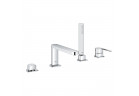 Bateria wannowa 4-otworowa Grohe Plus, stojąca, z zestawem natryskowym, chrom