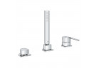 Bateria wannowa 3-otworowa Grohe Plus, stojąca, z zestawem natryskowym, chrom