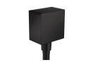 Przyłącze węża Hansgrohe FixFit Square bok 64 mm, czarny matowy