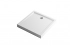Brodzik kwadratowy wysoki Excellent Forma 80x80, akrylowy, biały