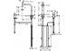 Bateria kuchenna 2-otworowa Hansgrohe M7120-H200, jednouchwytowa, wyciągana wylewka, czarny mat