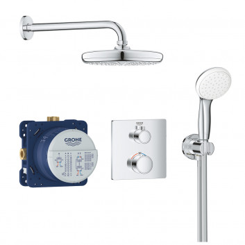 Zestaw prysznicowy Grohe Tempesta 210, podtynkowy, bateria termostatyczna, chrom