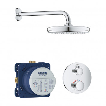 Zestaw prysznicowy Grohe Tempesta 210, podtynkowy, bateria termostatyczna, chrom