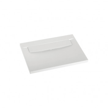 Umywalka nablatowa Marmorin Tatoo I z białą płytką, 705x504x68 mm bez przelewu biała