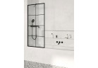 Parawan nawannowy Radaway Modo New Black PNJ Factory 80, szkło przejrzyste, czarny wzór, 800-810x1500mm, czarny profil