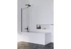 Parawan nawannowy Radaway Idea Black PNJ 100, szkło przejrzyste, 1000-1010x1500mm, czarny profil