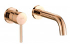 Bateria umywalkowa Rea Lungo podtynkowa, 2-otworowa, rose gold