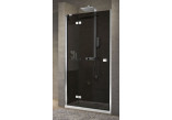 Drzwi prysznicowe do wnęki Novellini Brera G, lewe, 84-86x200cm, szkło przejrzyste, profil chrom