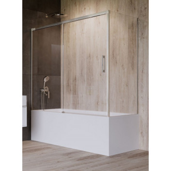 Parawan nawannowy Radaway Idea Black PN DWD 180, rozsuwany, szkło przejrzyste, 180x150cm, czarny profil