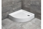 Brodzik półokragły Radaway Laros A Compact, 85x85cm, akrylowy, biały