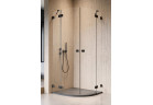Część prawa kabiny Radaway Essenza Pro Black PDD, 800x2000mm, szkło przejrzyste, czarny profil