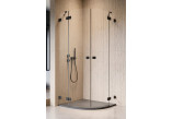 Część prawa kabiny Radaway Essenza Pro Black PDD, 900x2000mm, szkło przejrzyste, czarny profil
