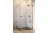 Część prawa kabiny Radaway Essenza Pro Black KDD, 800x2000mm, szkło przejrzyste, czarny profil