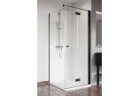 Drzwi do kabiny prysznicowej Radaway Nes 8 Black KDJ B 80, prawe, składane, 800x2000mm, czarny profil