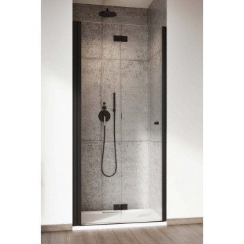 Drzwi prysznicowe do wnęki Radaway Nes 8 Black DWS I 140, lewe, szkło przejrzyste, 1400x2000mm, czarny profil