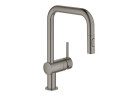 Jednouchwytowa bateria kuchenna z wyciąganą wylewką Grohe Minta, DN 15 - brushed hard graphite