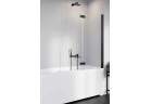 Parawan nawannowy Radaway Nes 8 Black PND I, prawy, składany, szkło przejrzyste, 130x150cm, czarny profil