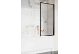 Parawan nawannowy Radaway Nes Black PNJ I Frame, prawy, szkło przejrzyste, czarna ramka, 50x150cm, czarny profil