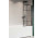 Parawan nawannowy Radaway Nes Black PNJ I Factory, prawy, szkło przejrzyste, czarna kratka, 80x150cm, czarny profil