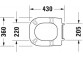 Deska WC Duravit D-Code Vital, wolnoopadająca, 48x35cm, biała