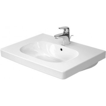 Umywalka meblowa Duravit D-Code, 105x48cm, jeden otwór pod baterię, biała