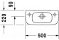 Umywalka ścienna Duravit D-Code Med, 36x27cm, otwór pod baterię po lewej, biała